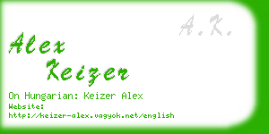 alex keizer business card